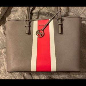 Gray/Pink Michael Kors Handbag